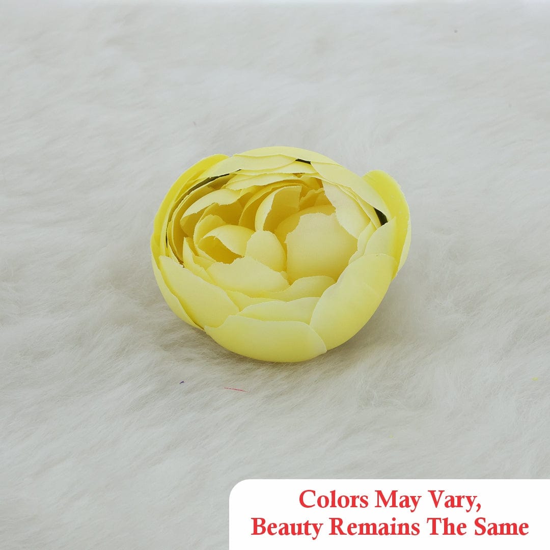 Crafteria Soft Pastel Yellow Big Peony Artificial flowers D04