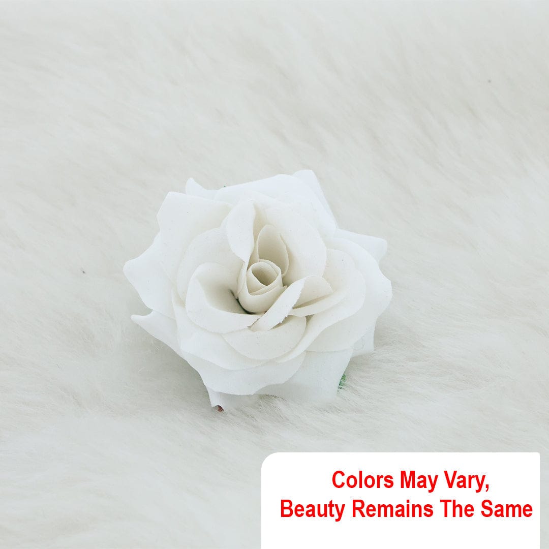Crafteria Ivory Pink Velvet Rose Artificial flowers D06