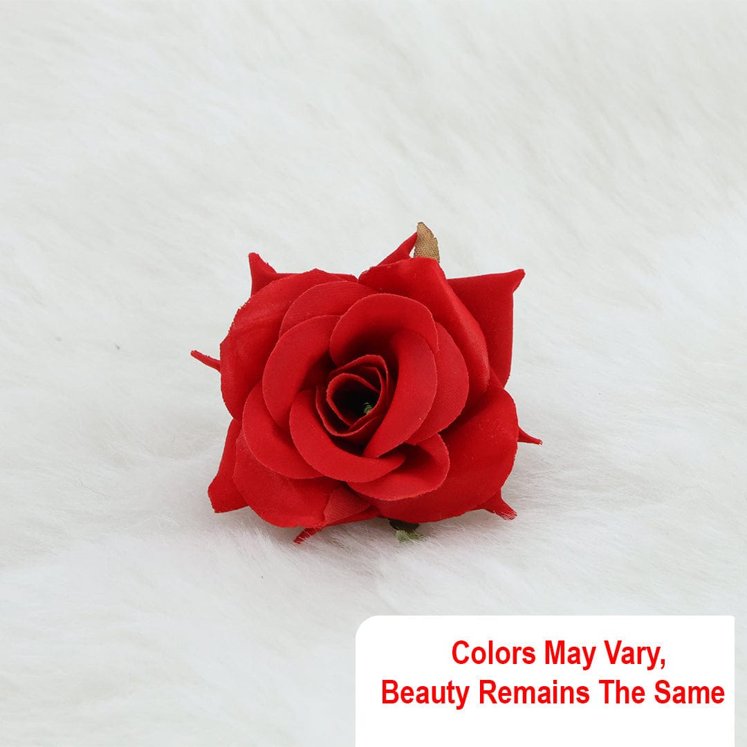 Crafteria Blood Red Velvet Rose Artificial flowers D06