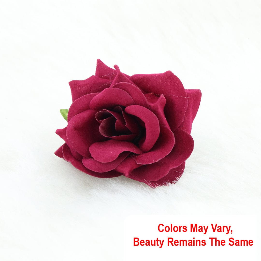 Crafteria Orange Velvet Rose Artificial flowers D06