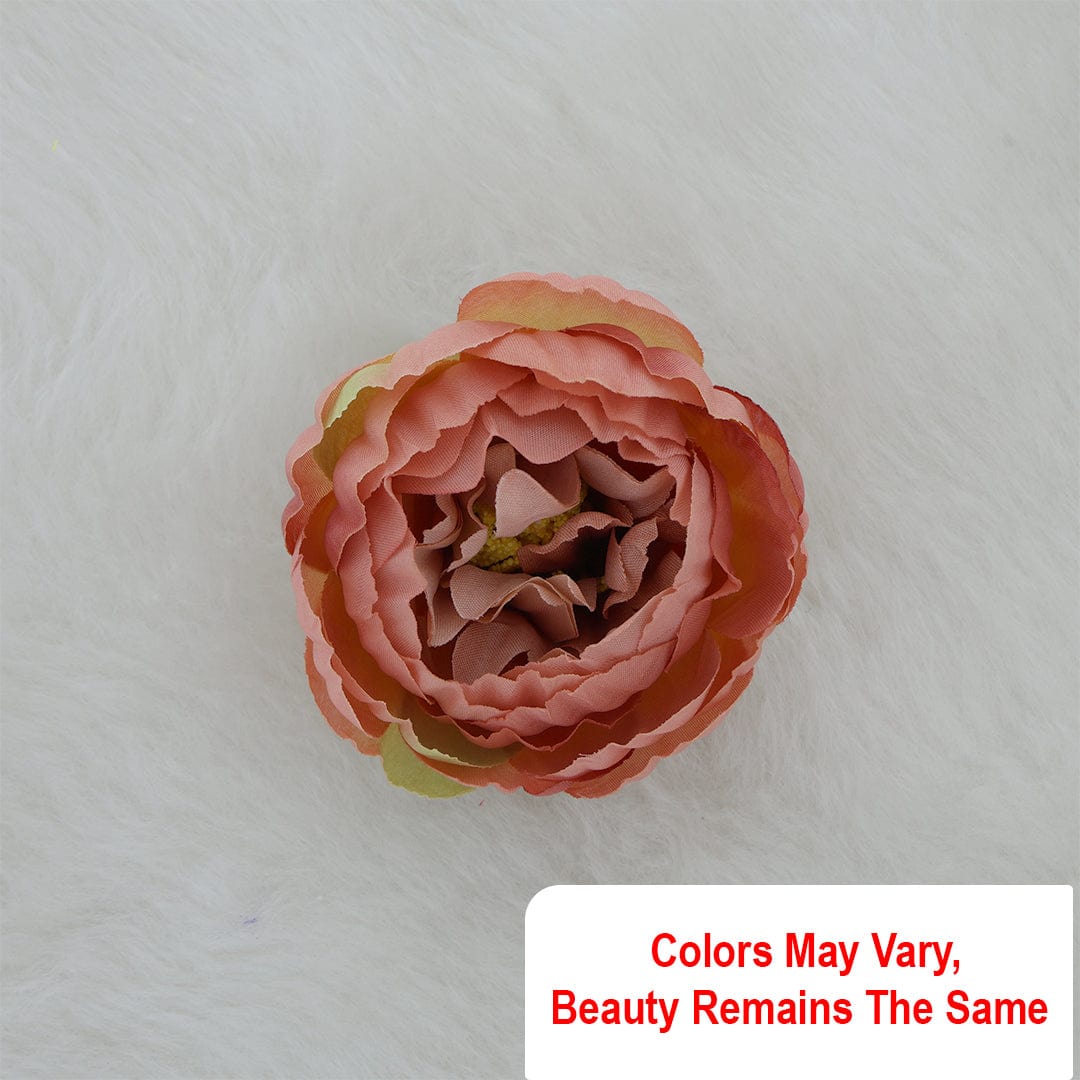 Lotus-3 Artificial flowers D08 (20pcs/pkt) (Peach With Green & Yellow) AF008C11