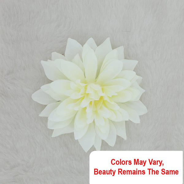 Satin Big Artificial flowers D09 (9pcs/pkt) (Ivory) AF009C04