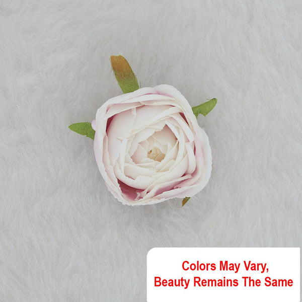 Heavy Rose Artificial flowers D15 (24pcs/pkt) (Pink & White) AF015C06