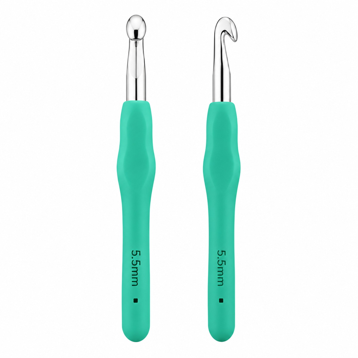 5.5 mm Crochet Hook with Soft Ergonomic Grip Handle – 14 cm, Pack of 10 Pieces