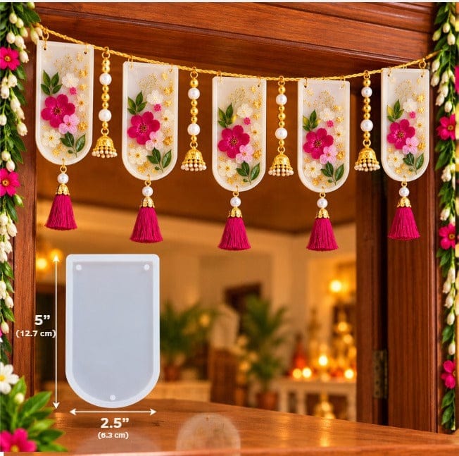 DIY Resin Toran Hanging Silicone Mould – 5 × 2.5 Inch