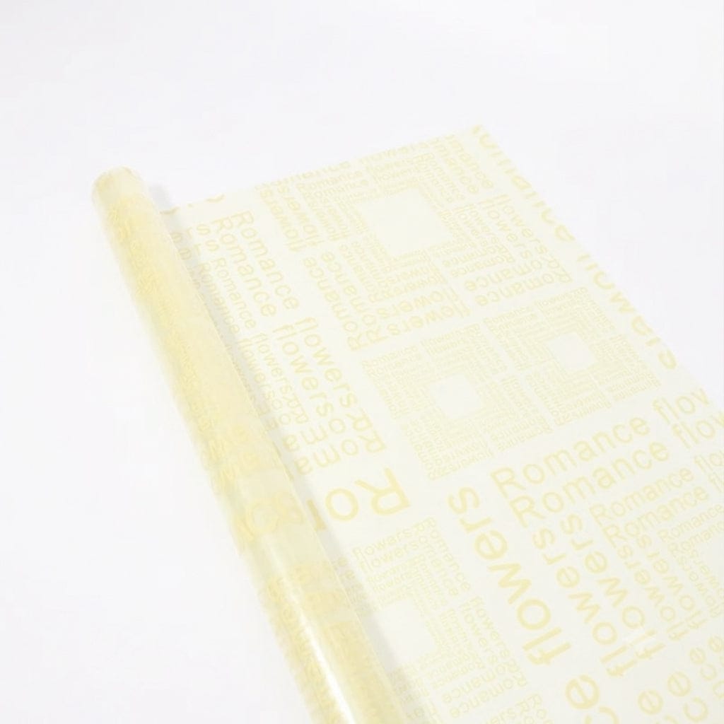 JUST CRAFT IT White Multi-color Printed Bouquet Wrapping Paper for Floral Arrangements & DIY Gift Packaging