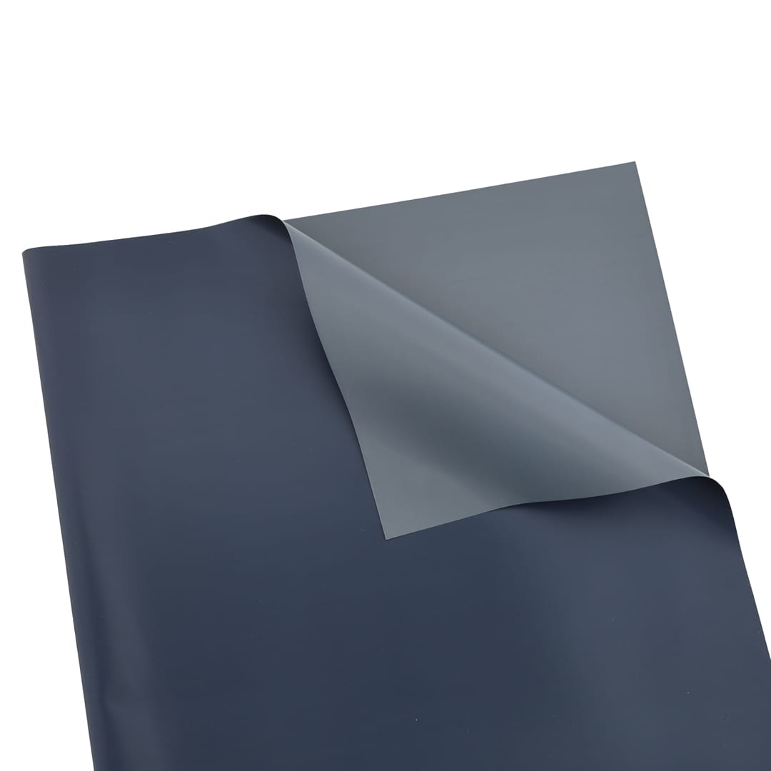 Two Tone Reversible Bouquet Wrapping Paper – Double Sided Matte Floral Wrap Sheets for Gift Packaging, Premium Florist Supplies, DIY Craft Work (Navy Blue + Premium Gray) BP014C02