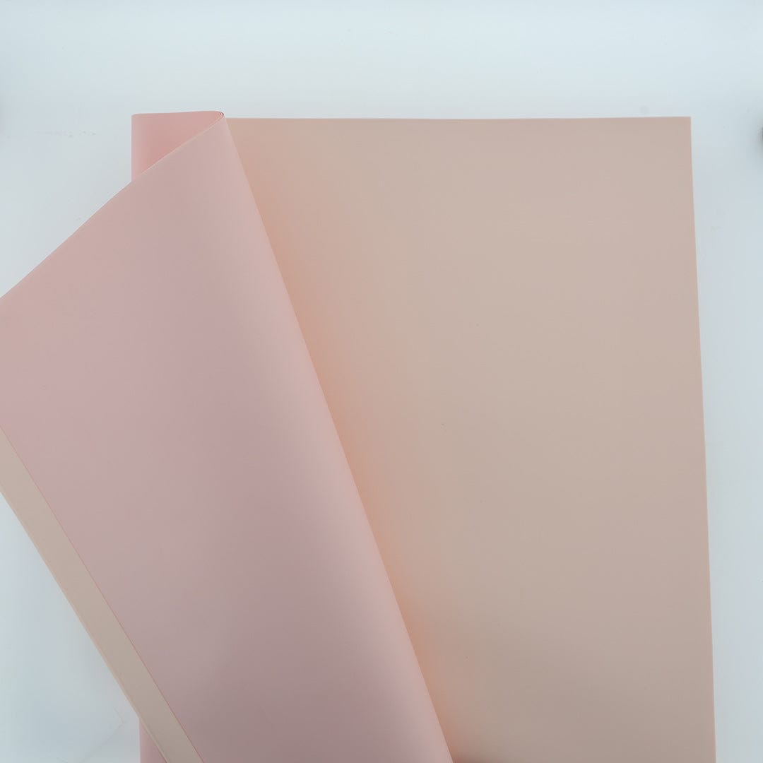 Two Tone Reversible Bouquet Wrapping Paper – Double Sided Matte Floral Wrap Sheets for Gift Packaging, Premium Florist Supplies, DIY Craft Work (Light Pink +Champagne Pink) BP014C22