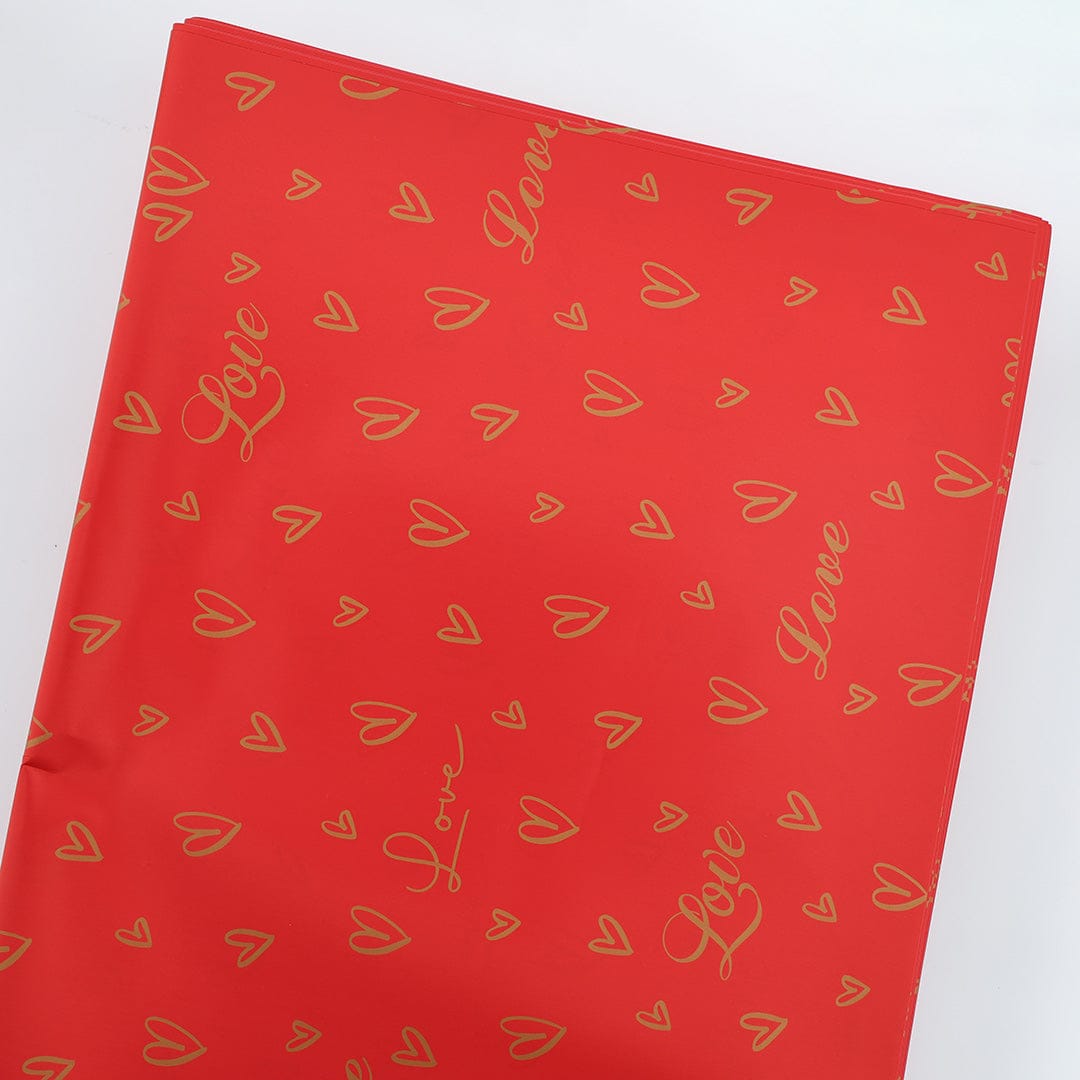 Crafteria Red Love Print Bouquet Paper