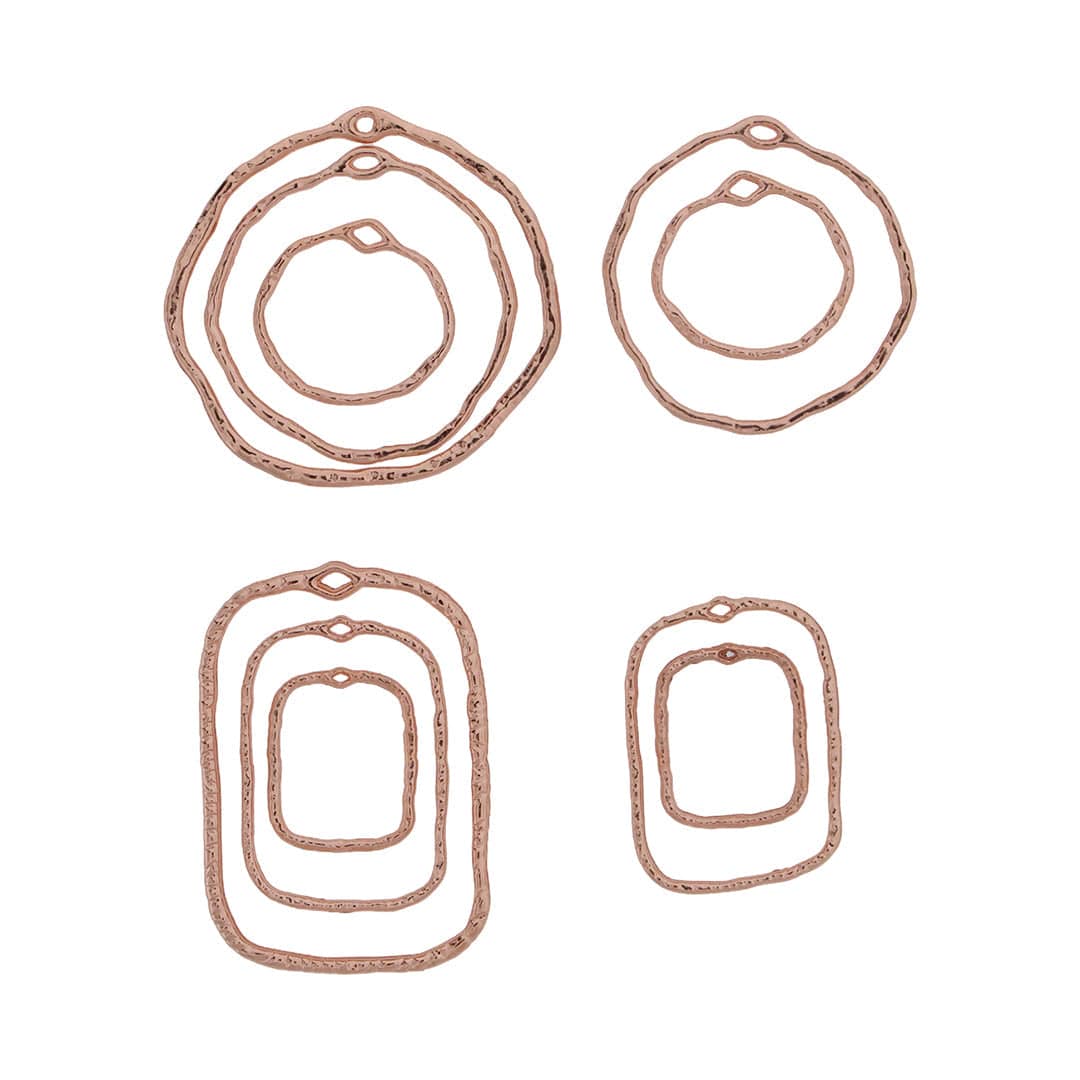 Crafteria Rose Gold 10 In 1 Irragular Design Bezels Set