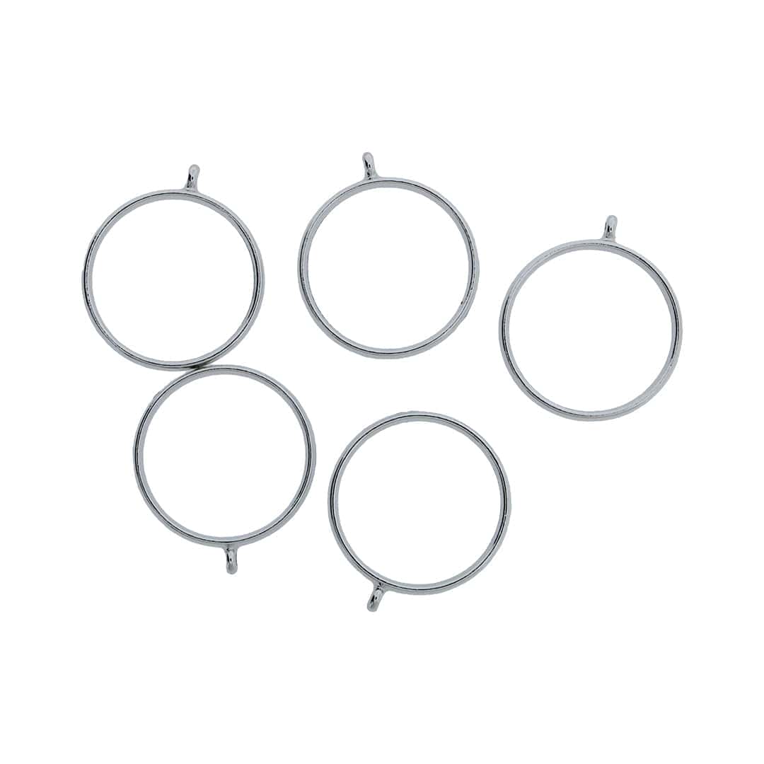 Crafteria Silver 5 In 1 Round Bezels Set