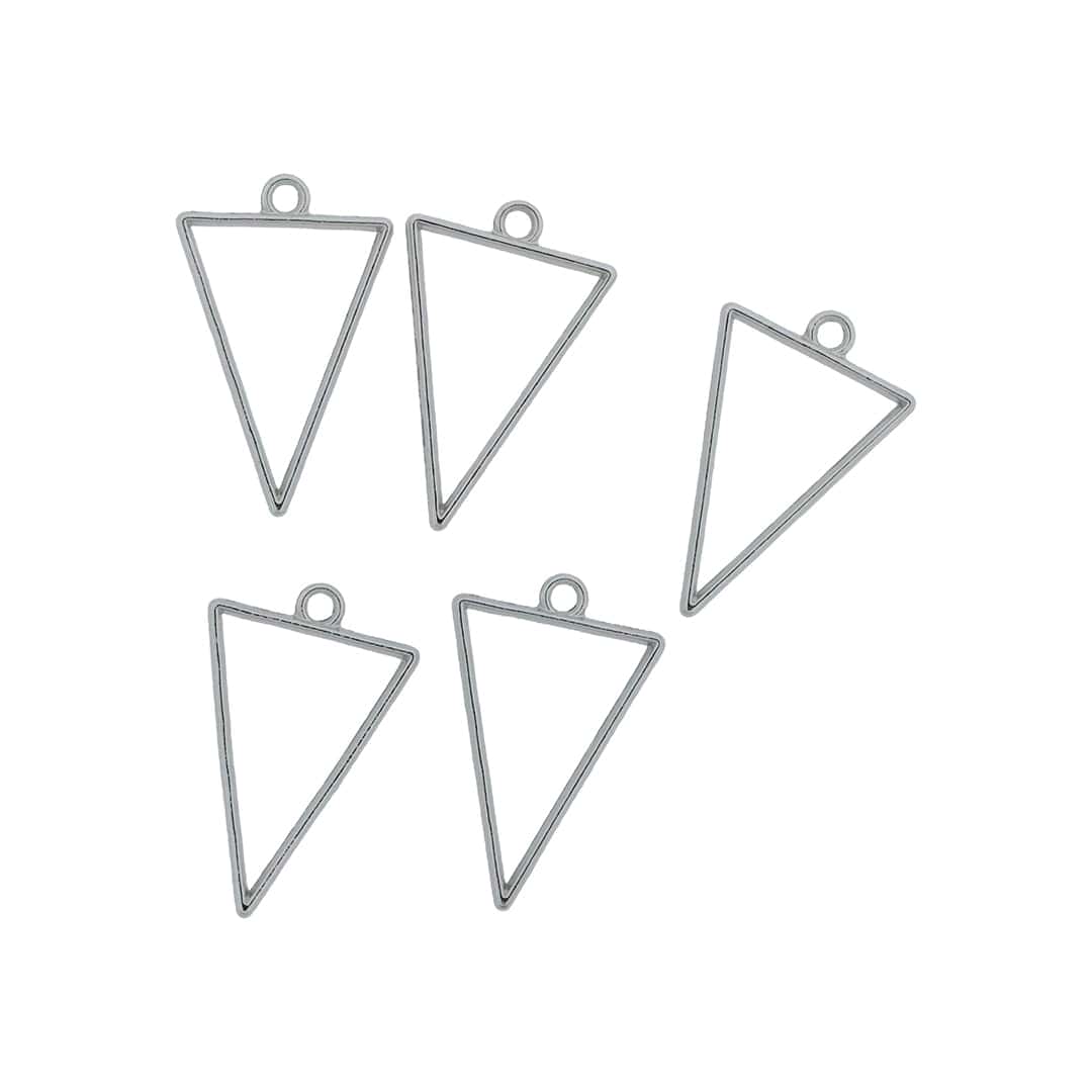 Crafteria Silver 5 In 1 Inverted Triangle Bezels Set