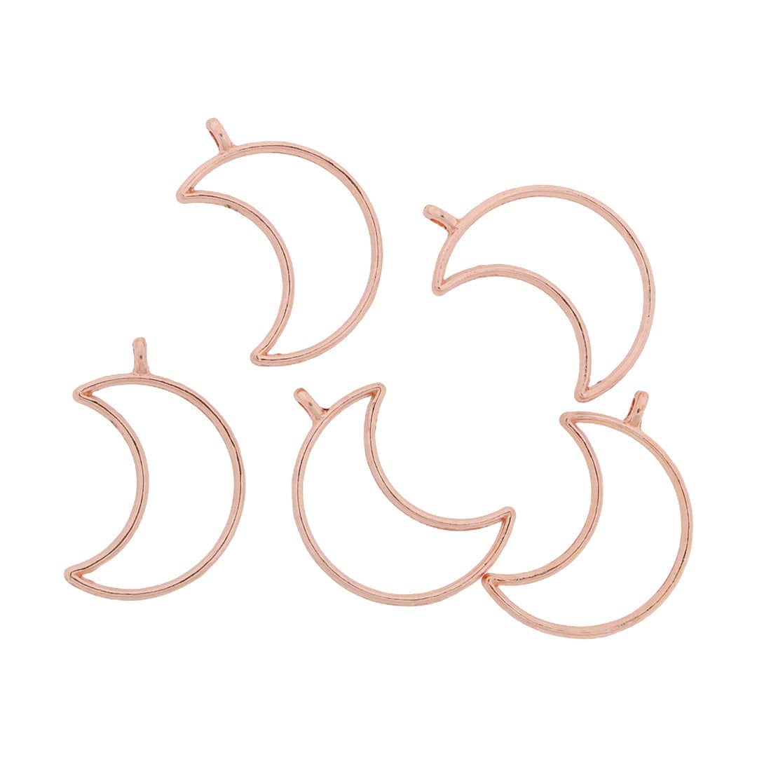 Crafteria Rose Gold 5 In 1 Moon Bezels Set