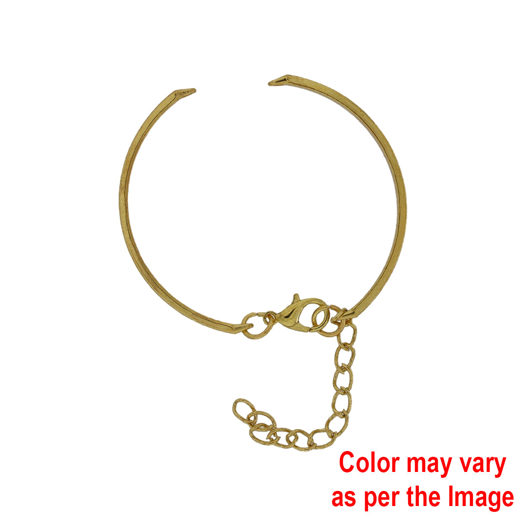 Crafteria Gold 5Pcs Cuff Bracelet with Adjustable Chain