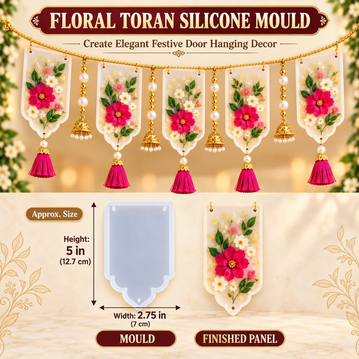 DIY Resin Toran Hanging Silicone Mould