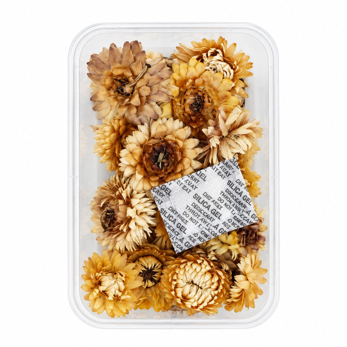 Natural Dried Straw Flowers Beige, Golden & Brown Mix for Resin Art, Floral Decoration & DIY Crafts