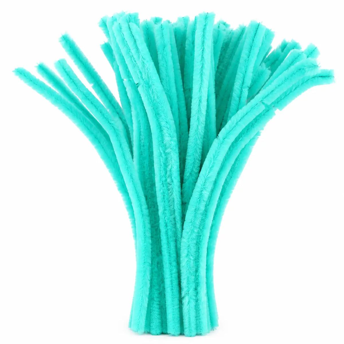 Sea Green Chenille Pipe Cleaners 12MM - Pack of 50 Pcs