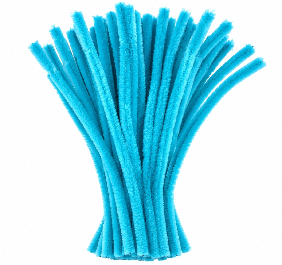 Sky Blue Chenille Pipe Cleaners 12MM - Pack of 50 Pcs