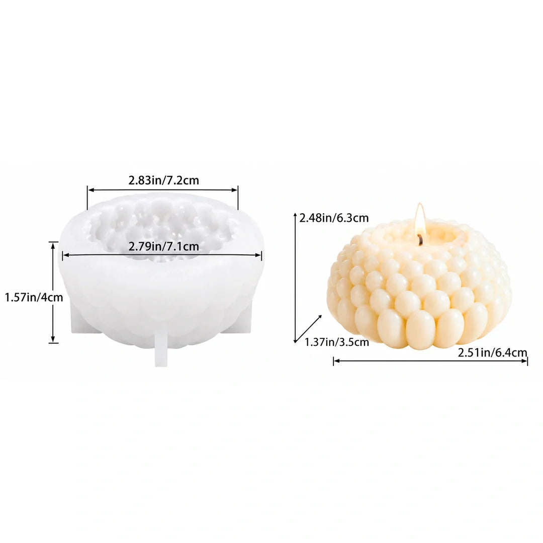 3D Bubble Ball Candle Silicone Mould – Round Pearl Bubble Candle Making Mould
