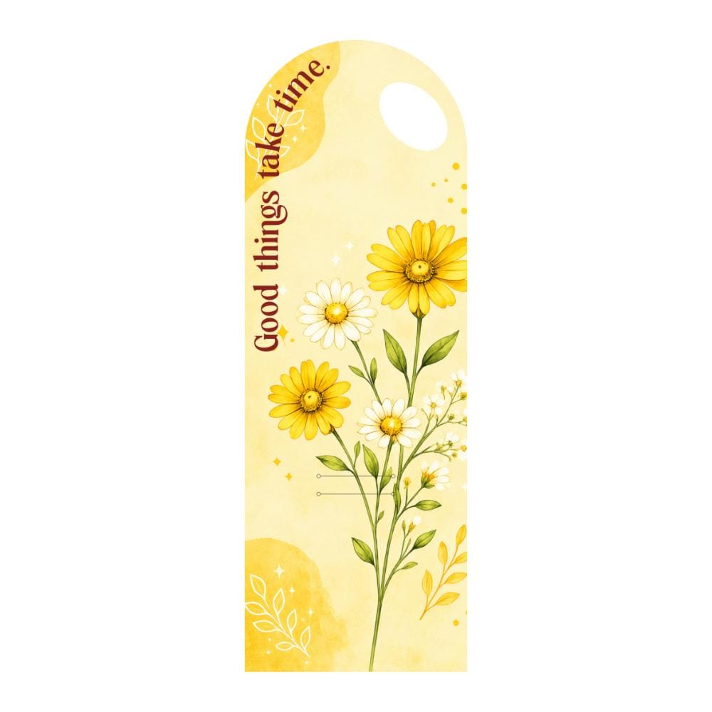 Crafteria Yellow Daisy Floral Bouquet Card with Handle – Good Things Take Time Design