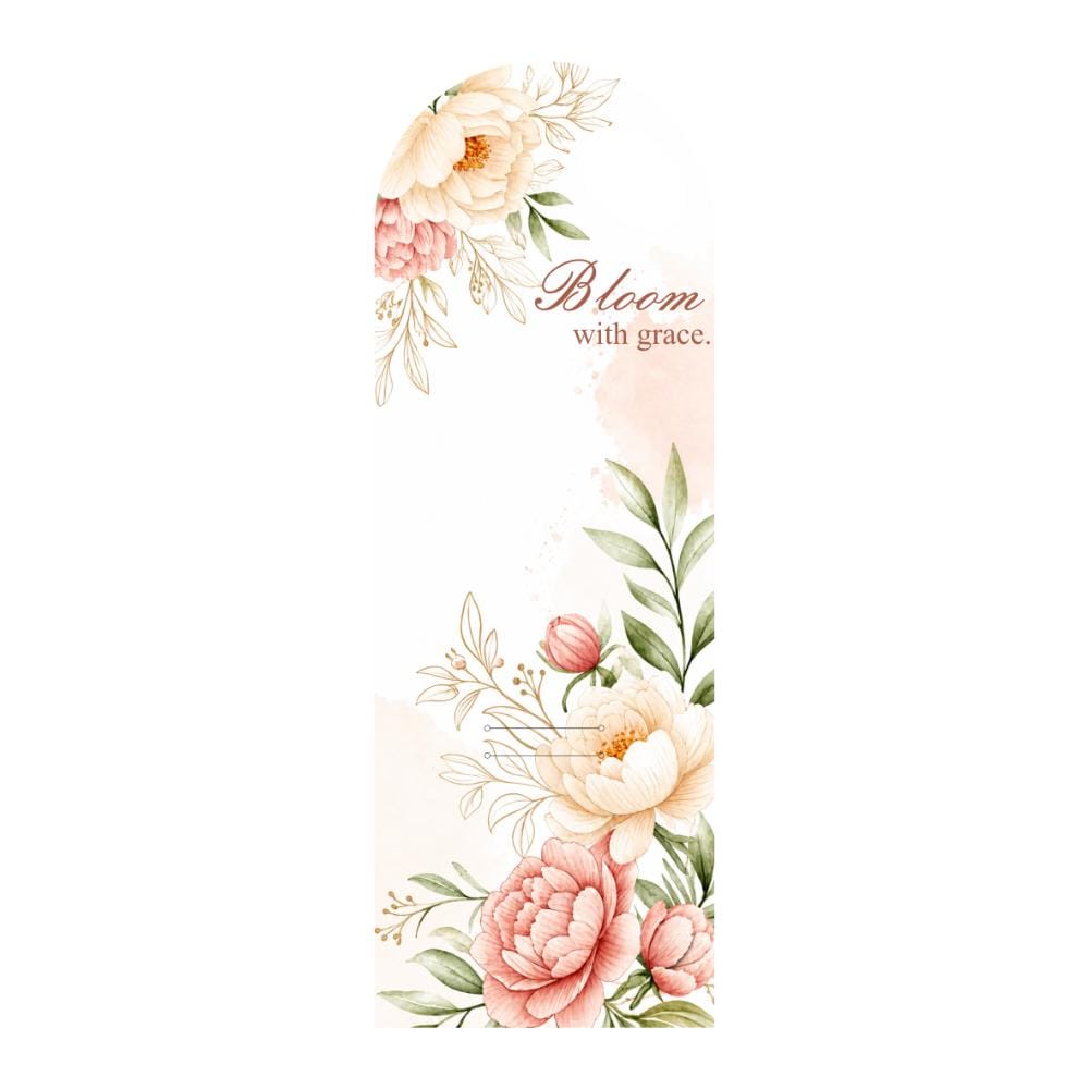 Crafteria Peach & Cream Floral Bouquet Card with Handle – Bloom with Grace Design