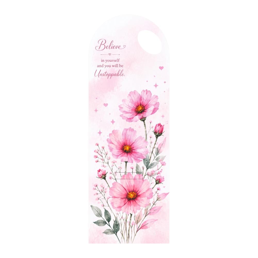 Crafteria Pink Floral Bouquet Flower Card / Bouquet Packaging Card