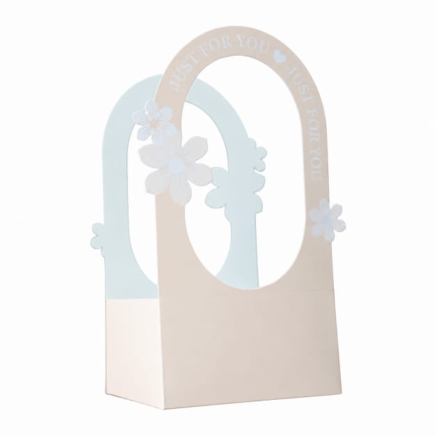 Cream Gift Box with Window – Just For You Floral Packaging Box GB004