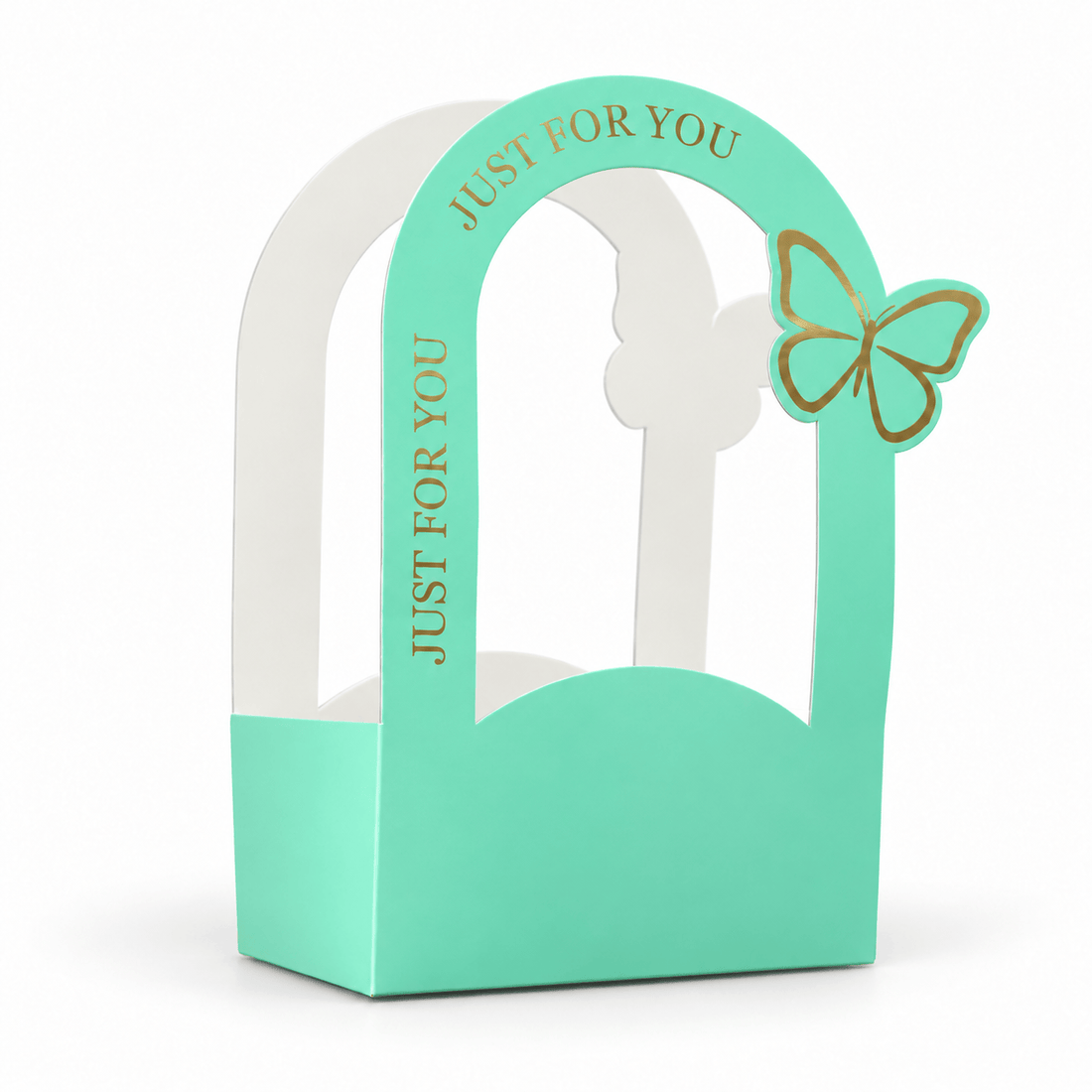 “Just For You” Green Butterfly Gift Box with Window – Premium Gift Packaging Box GB153