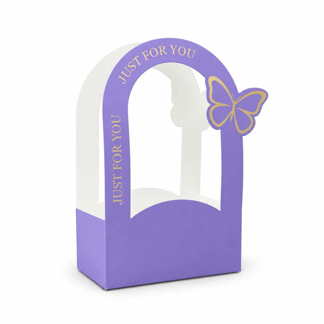 “Just For You” Purple Butterfly Gift Box with Window – Premium Gift Packaging Box GB155