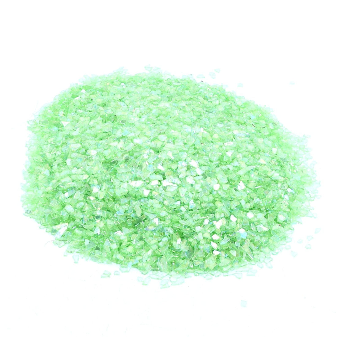 Small Rainbow Glass Chips (500gms) (l-green) GC232