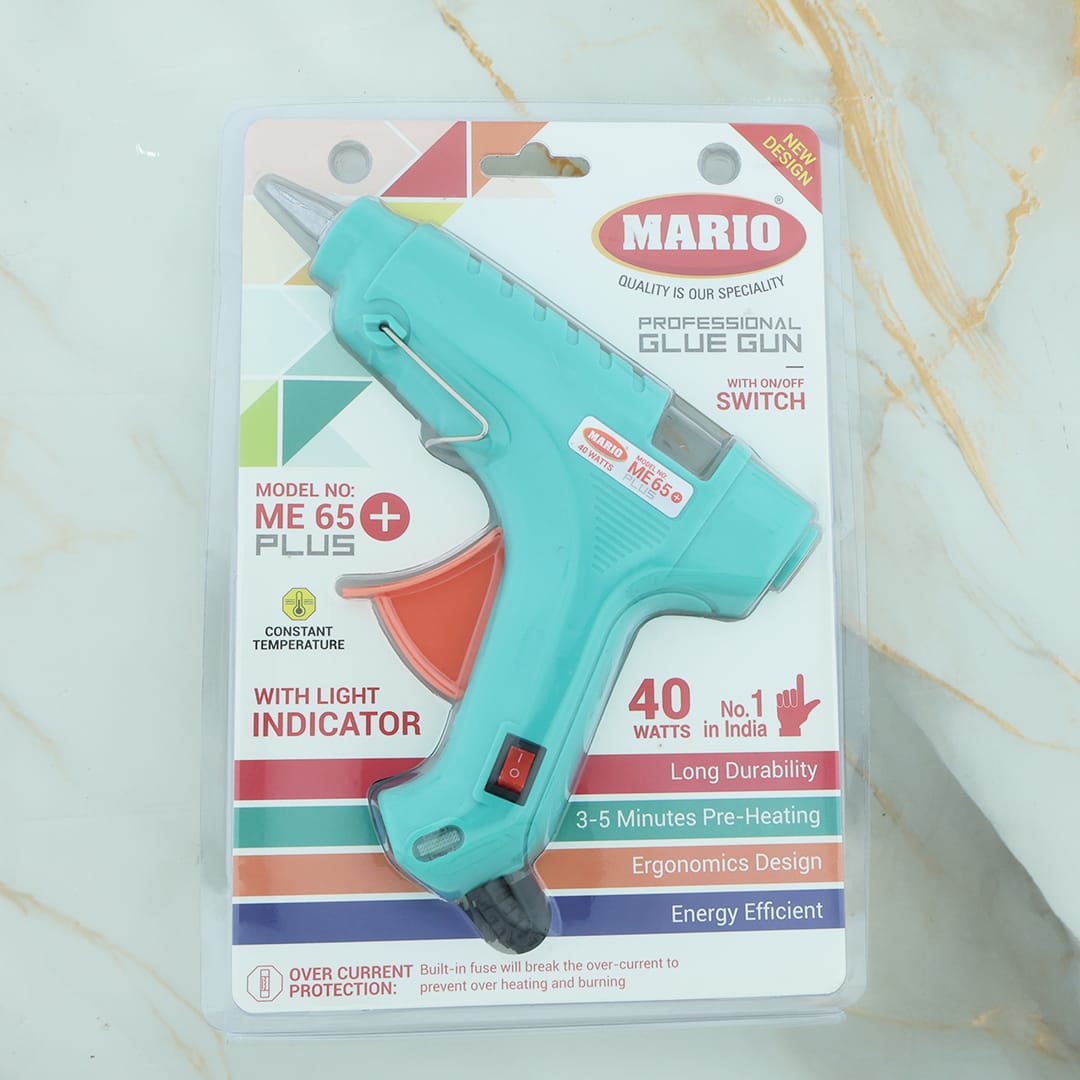 Mario 40w Hot Melt Glue Gun (Me 65 Plus) – Heavy-duty For Crafts, Diy & Repairs GG001