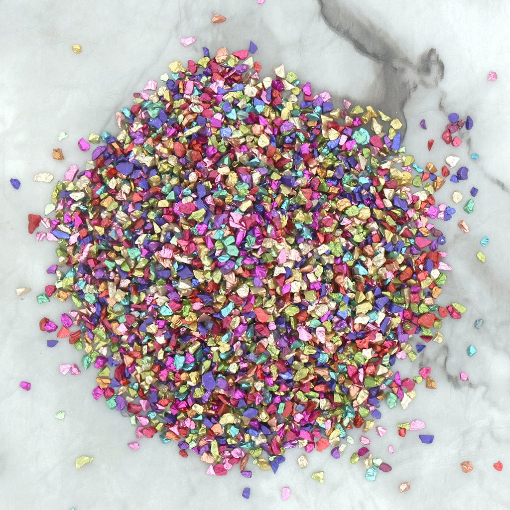 Big Metallic Glass Granules (500Gms) (MIX)