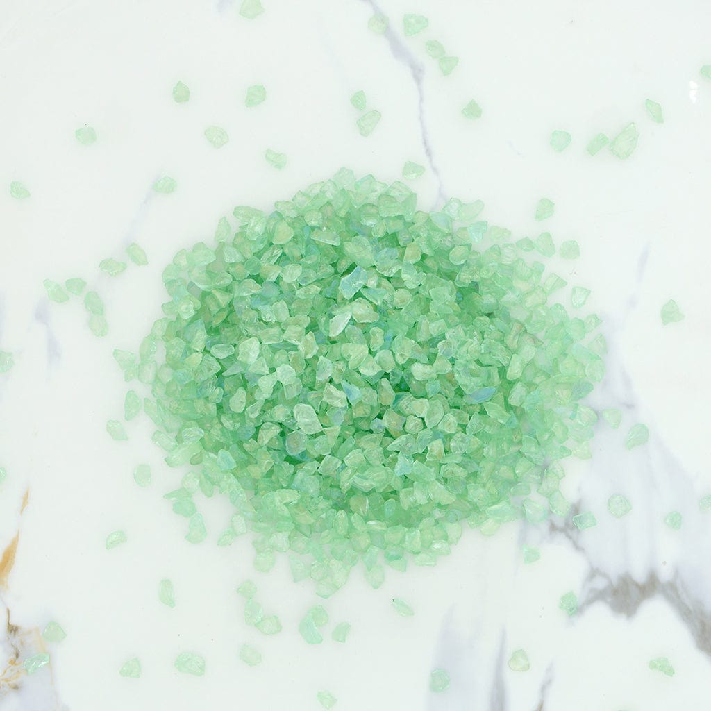 Crafteria Green Holographic crushed glass (500Gms)