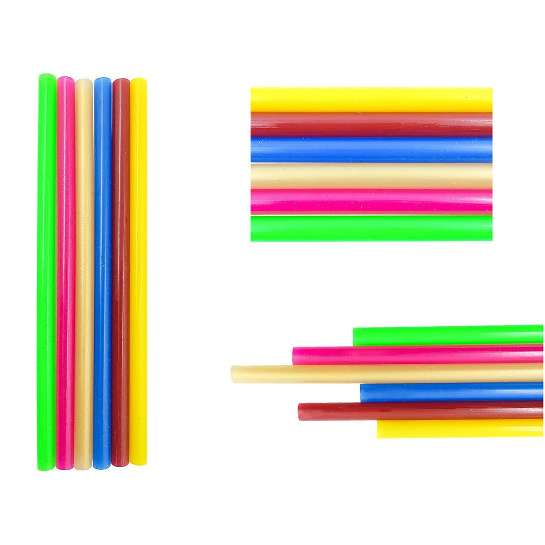 7mm Mixed Colour Mini Hot Melt Glue Sticks (17.5cm) – Pack Of 6 GS006