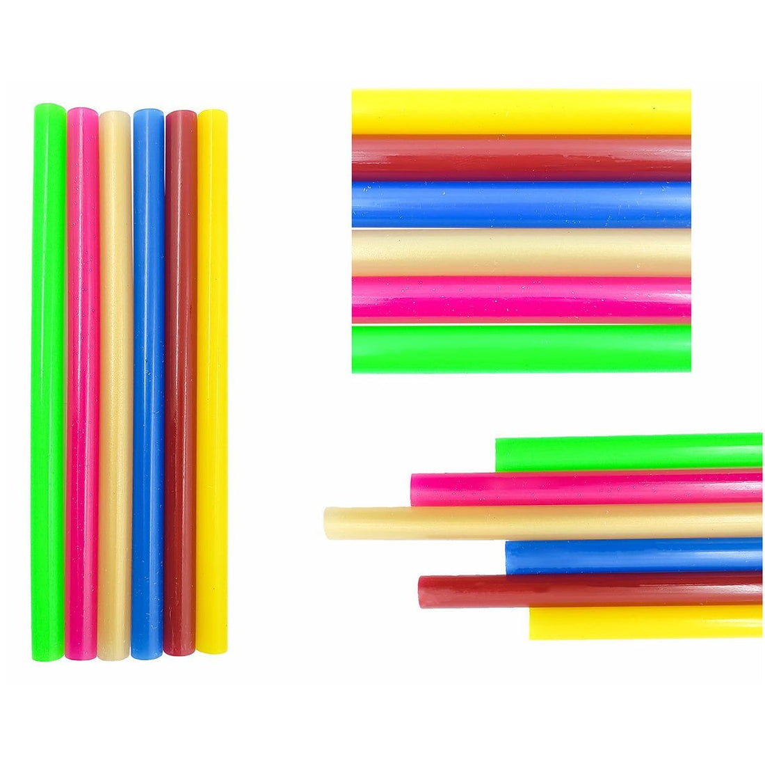 11mm Mixed Color Hot Melt Glue Sticks (17.5cm Length) – Pack Of 6 GS008