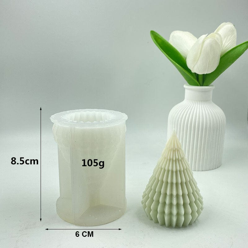 3D Christmas Tree Candle Handmade Mould HM0027