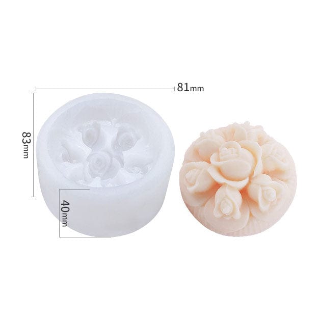 My Store Handmade Mould 3D Peony Rose Flower Handmade Mould