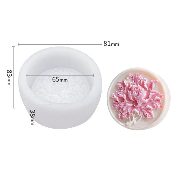 My Store Handmade Mould 3D Peony Flower – Round Floral Handmade Mould