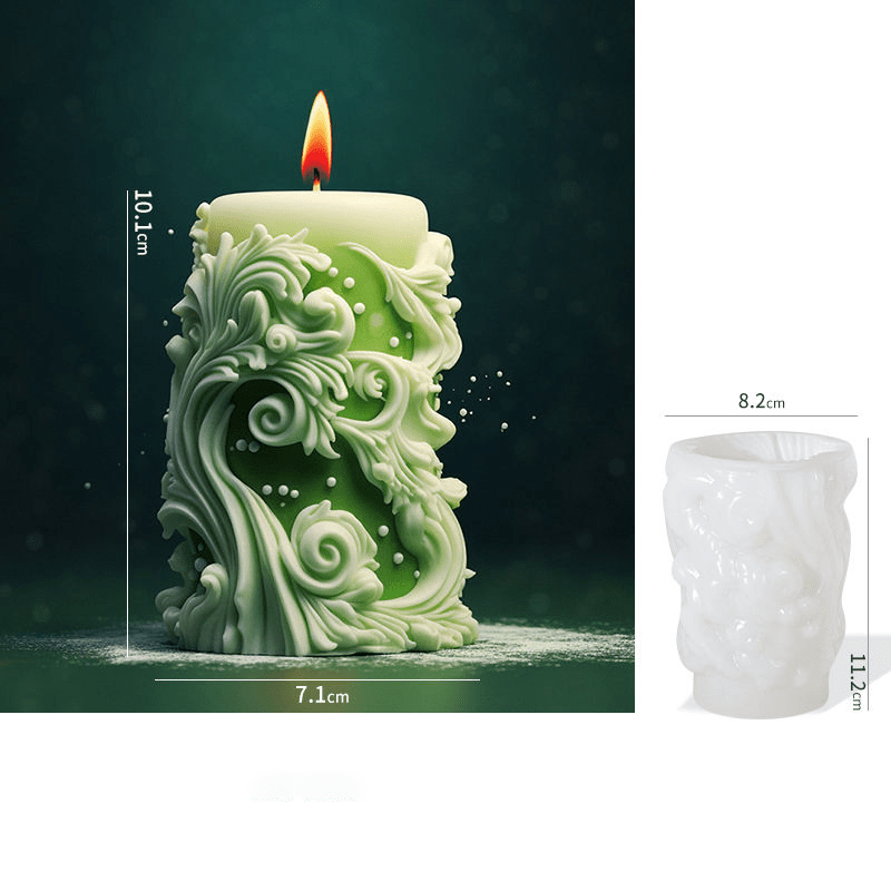 My Store Handmade Mould Irregular Wave Pillar Candle Handmade Mould