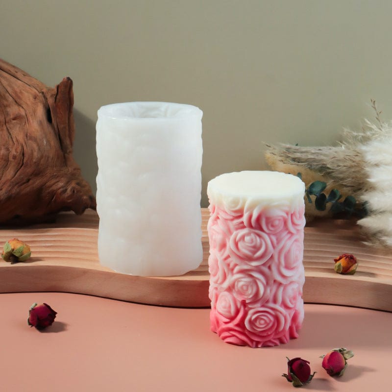 My Store Handmade Mould 3D Rose Flower Piller Candle Handmade Mould