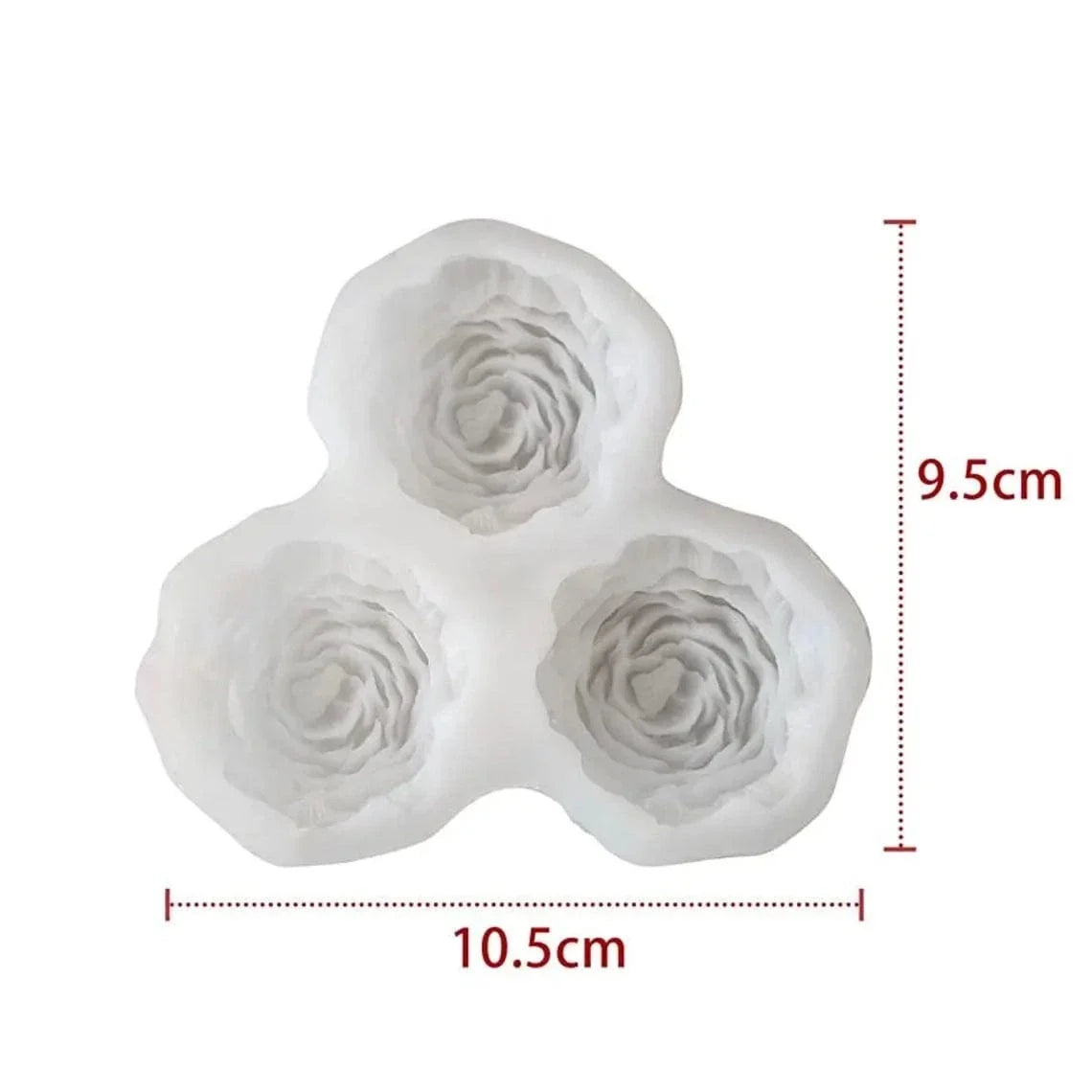 My Store Handmade Mould 3 Cavity Peony Handmade Mould