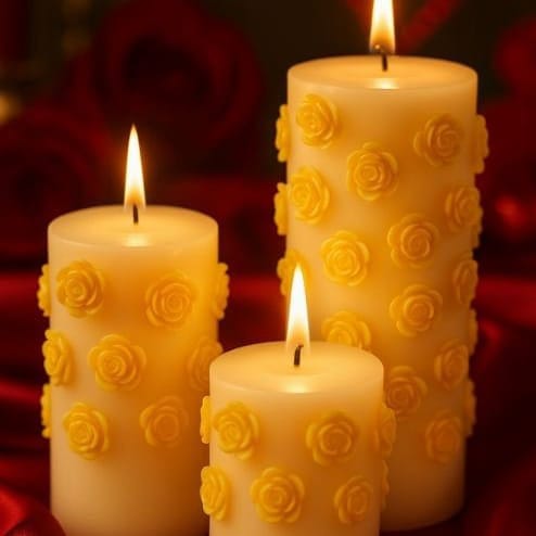 Tiny Rose Shape Candle Mould IHM014