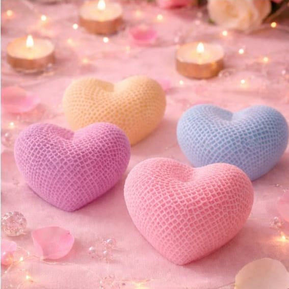 Crafteria Chequered Heart Soap Candle Mould