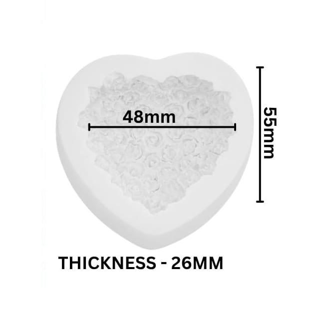 Crafteria Heart Shape Rose Candle