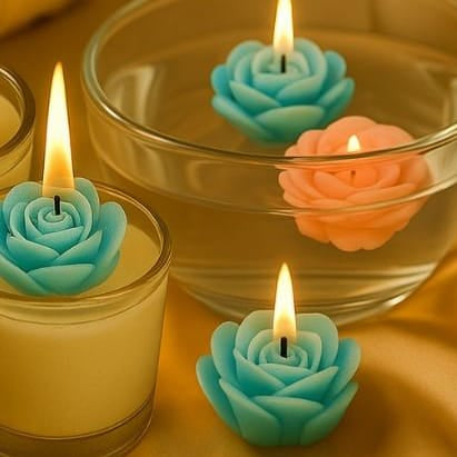 Crafteria Small Rose Shape Candle Mould