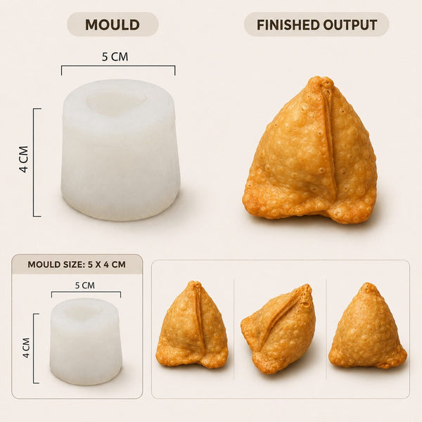 Samosa Shape Silicone Candle Mould - 3D Novelty Mould IHM032