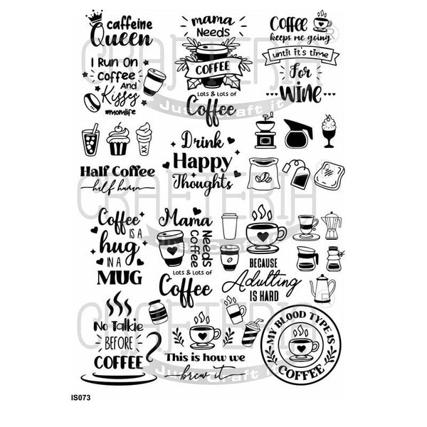 Coffee theme Insert Sheet (Transparent Sheet) IS073 IS073