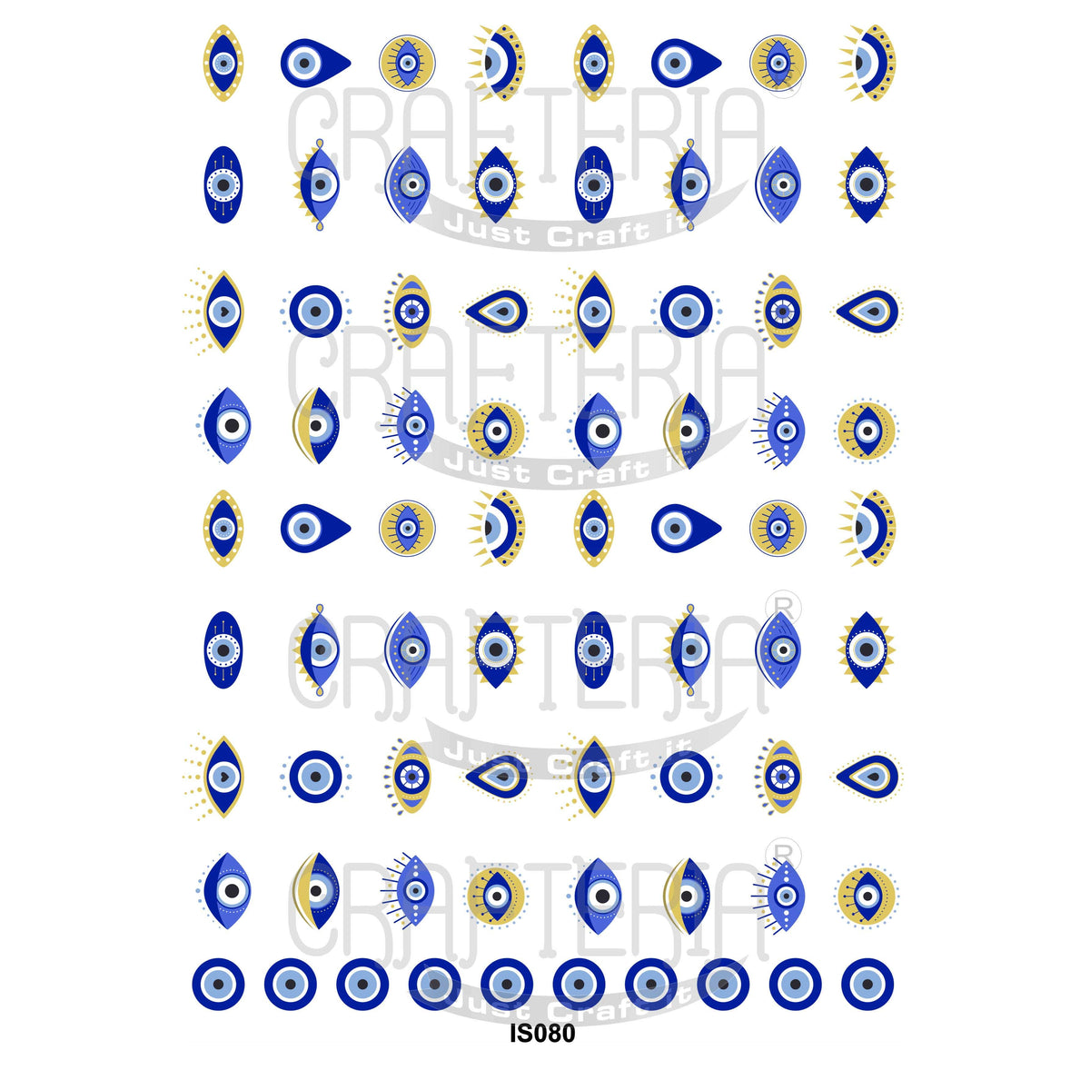 Crafteria Evil Eye Theme Insert Sheet (Transparent Sheet) IS080