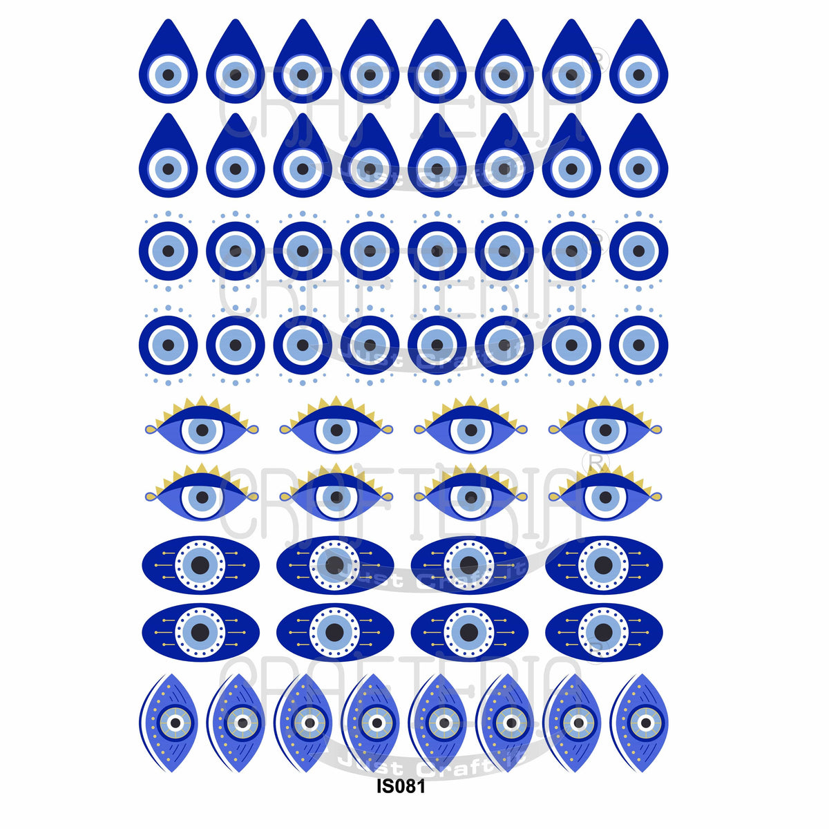Crafteria Evil Eye Insert Sheet (Transparent Sheet) IS081