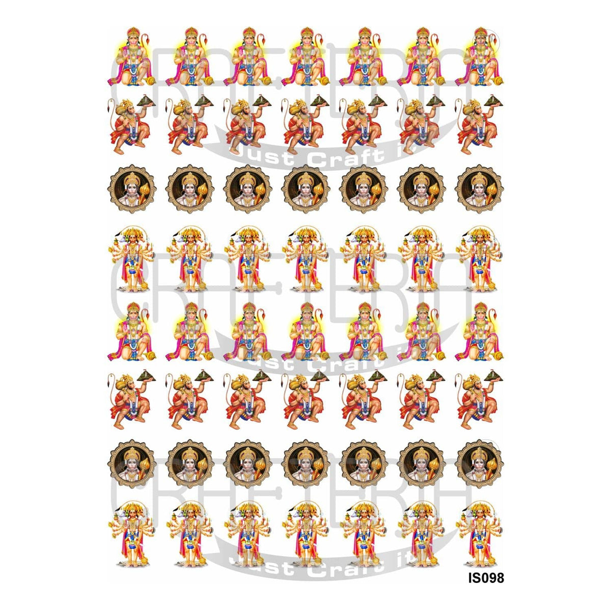 Crafteria Hanumanji Insert Sheet (Transparent Sheet) IS098